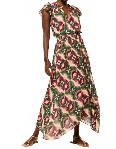 Misa Mariposa Maxi Dress In Prismatic Tile In Multi