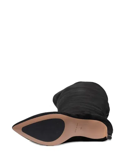 Poche Paris Pointed Boots In Black