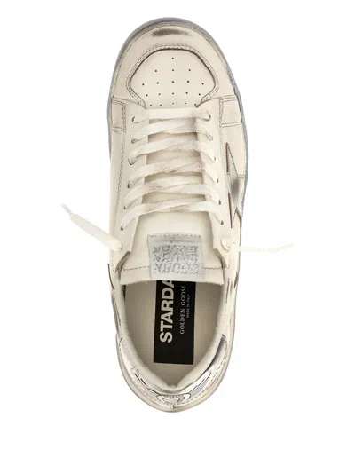 Golden Goose Stardan Star Contrast Heel Sneakers In White