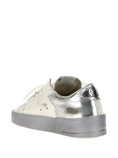 Golden Goose Stardan Star Contrast Heel Sneakers In White