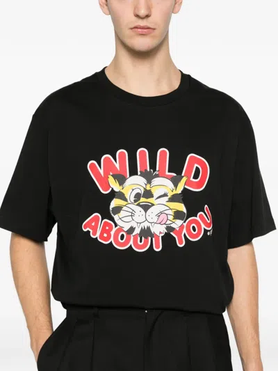 Kenzo Tiger Graphic Short Sleeve Crew Neck T-shirt In Black