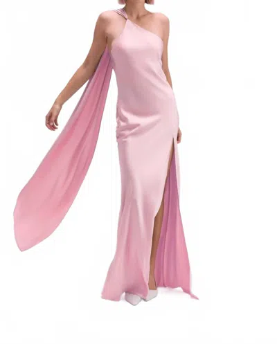Fore Collection Don't Call Me Baby Scarf Slip Maxi Dress In Pink In Pink