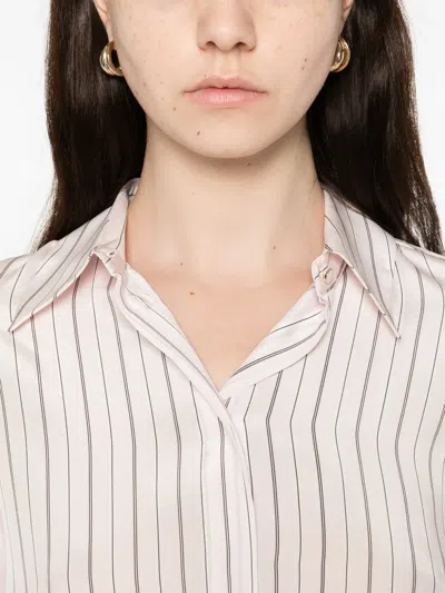 Max Mara Flirt Striped Long-sleeved Shirt In White
