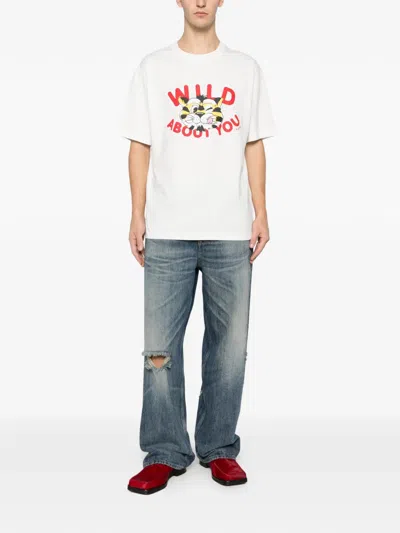 Kenzo Graphic-print T-shirt In White
