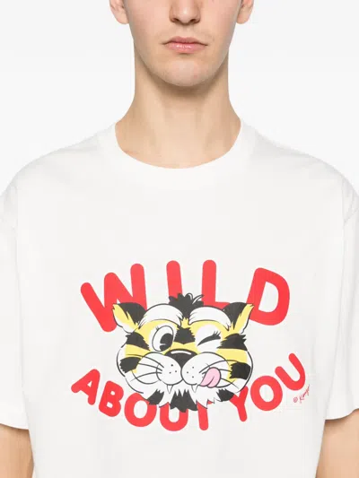Kenzo Graphic-print T-shirt In White