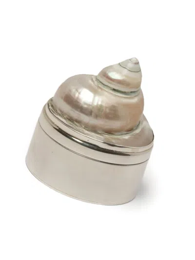 Gohar World Shell Jewelry Box In Silver