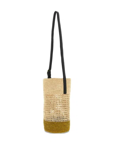 Khaite Small Billie Woven-raffia Bucket Bag In Brown