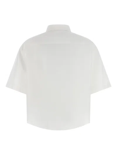 Maison Margiela Short Sleeve Shirt Button Down Collar Pocket In White