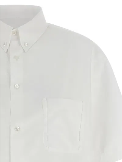 Maison Margiela Short Sleeve Shirt Button Down Collar Pocket In White