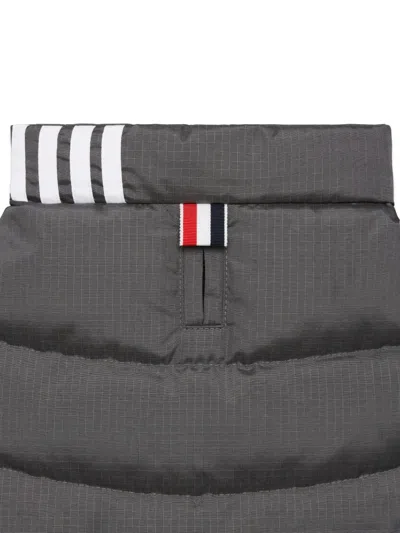 Thom Browne Striped Football Dog Vest In Gray