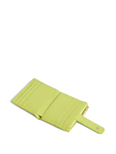 Coccinelle Press-stud-fastening Wallet In Green