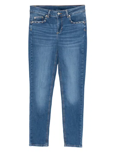 Liu •jo Stud-pocket Jeans In Blue