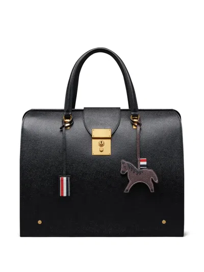 Thom Browne Horse-motif Bag Charm In Brown