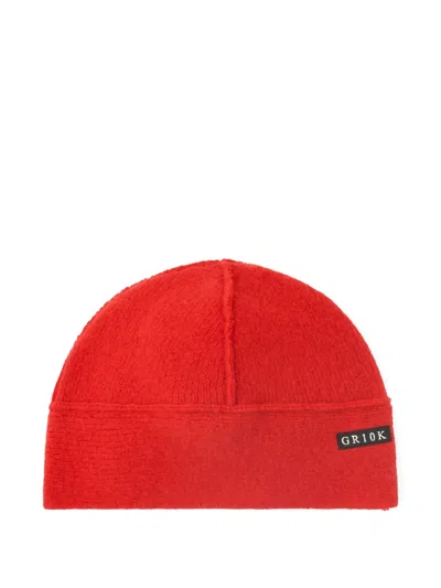 Gr10k Logo-detail Beanie Hat In Red