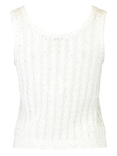 Brunello Cucinelli Scoop-neck Tank Top In White