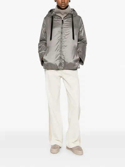 Max Mara Zip-up Jacket In Gray