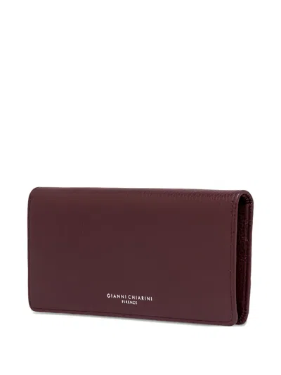Gianni Chiarini Grained-leather Wallet In Purple