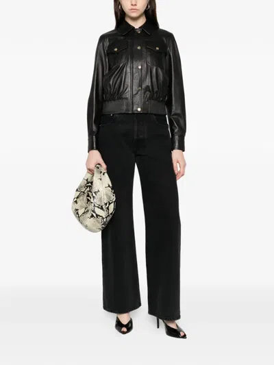 Max Mara Chest-pocket Button-fastening Jacket In Black