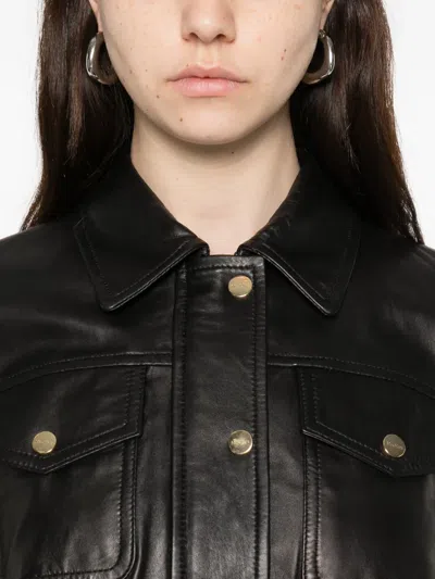 Max Mara Chest-pocket Button-fastening Jacket In Black