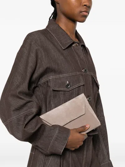 Brunello Cucinelli Chain-strap Mini Bag In Gray