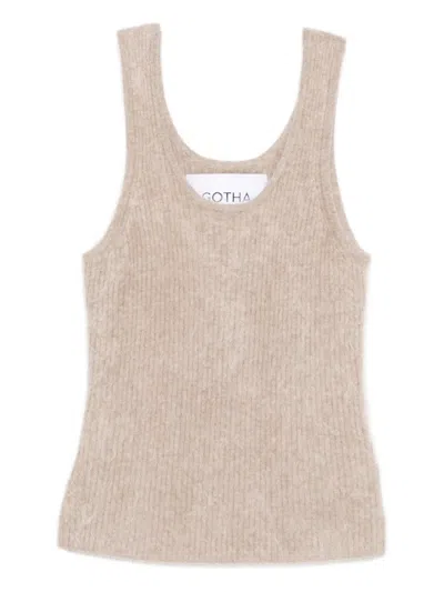 Gotha Brushed-finish Top In Pink