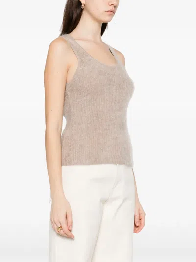 Gotha Brushed-finish Top In Pink