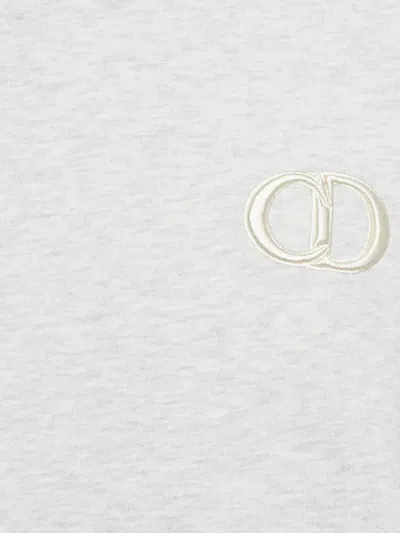 Pre-owned Dior Logo-embroidery T-shirt In Gray