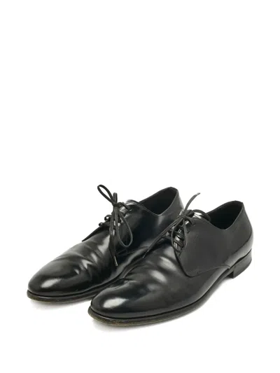 Pre-owned Dolce & Gabbana Leather Derby Shoes In Black