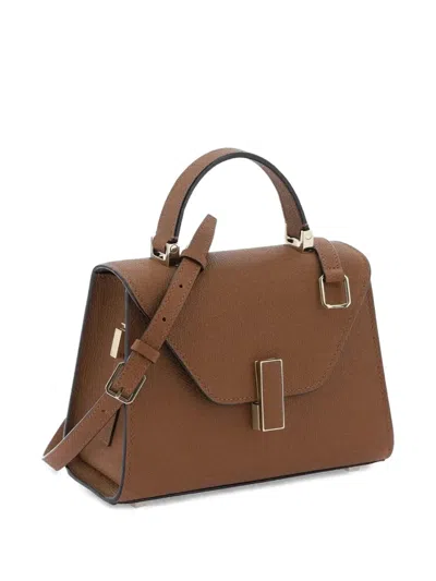 Valextra Micro Iside Leather Crossbody Bag In Brown
