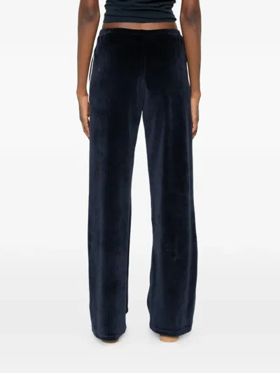 Sporty And Rich Side-stripe Logo-detail Track Pants In Blue