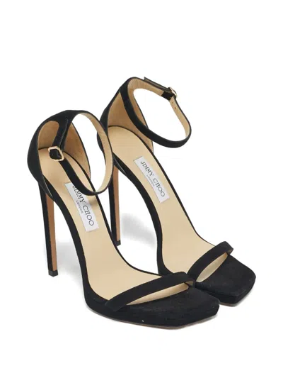 Pre-owned Jimmy Choo Alva Ankle-strap Sandals In Black