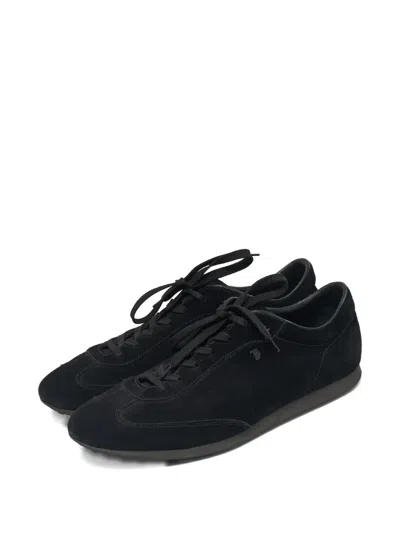 Pre-owned Tod's Suede Lace-up Sneakers In Black