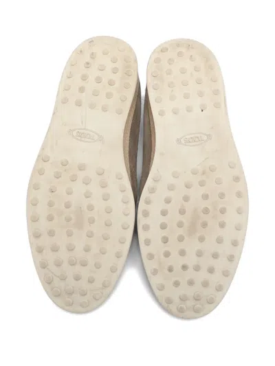 Pre-owned Tod's Slip-on Suede Loafers In Neutral