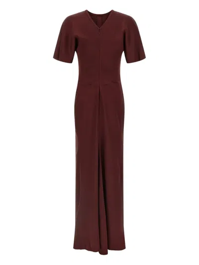 Victoria Beckham Isabella Dresses Bordeaux In Red
