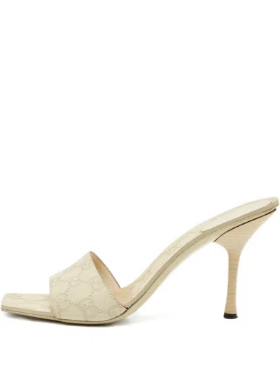 Pre-owned Gucci Ssima Stiletto-heel Sandals In Neutral