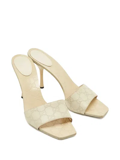 Pre-owned Gucci Ssima Stiletto-heel Sandals In Neutral