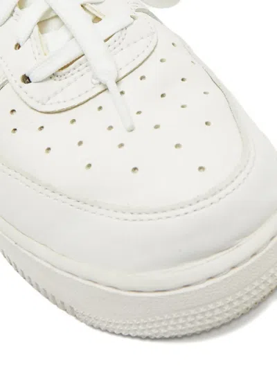 Pre-owned Nike Air Force Lace-up Leather Sneakers In White