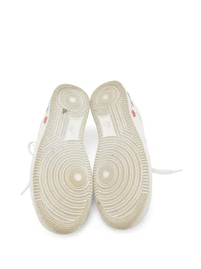 Pre-owned Nike Air Force Lace-up Leather Sneakers In White