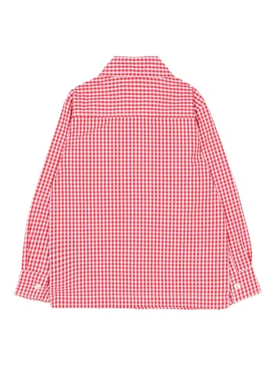 Trussardi Junior Gingham Pocket Shirt In Red
