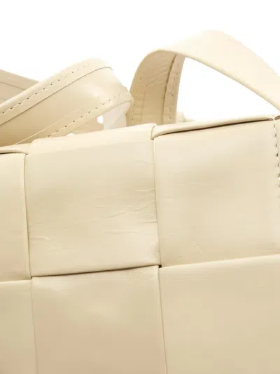 Pre-owned Bottega Veneta 2010s Mini Candy Cassette Leather Shoulder Bag In Neutral