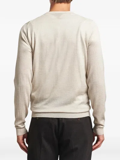 John Smedley V-neck Buttoned Cardigan In Neutral