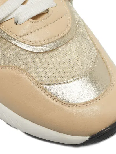 Pre-owned Casadei Leather Lace-up Sneakers In Neutral