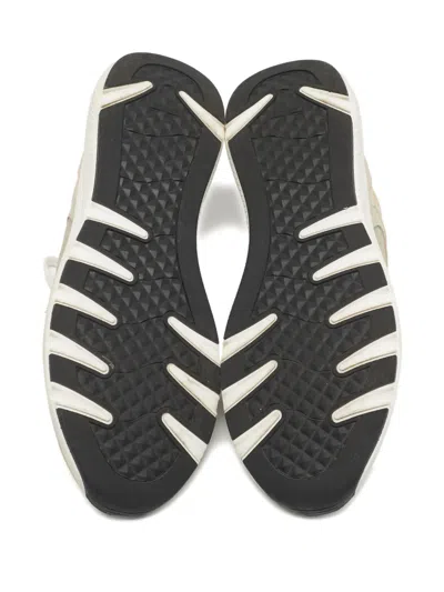 Pre-owned Casadei Leather Lace-up Sneakers In Neutral