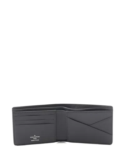 Pre-owned Louis Vuitton 2021s Monogram-canvas Wallet In Black