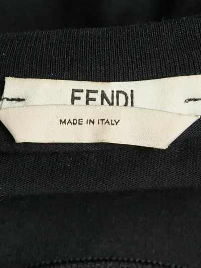 Pre-owned Fendi Love-appliqué T-shirt In Black