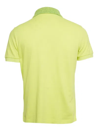 Pre-owned Bottega Veneta Crochet-collar Polo Shirt In Yellow