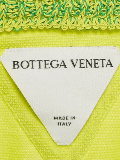Pre-owned Bottega Veneta Crochet-collar Polo Shirt In Yellow