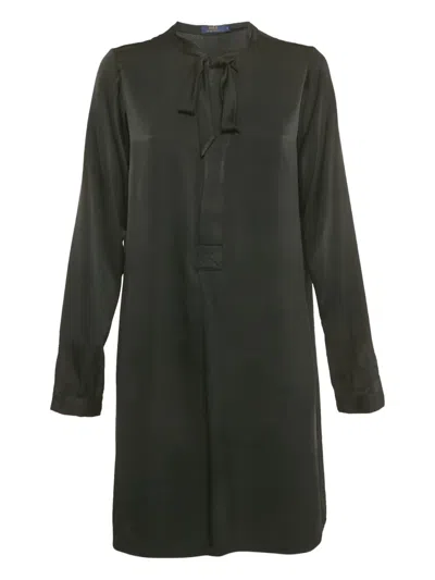 Pre-owned Polo Ralph Lauren Tie Black Mini Dress