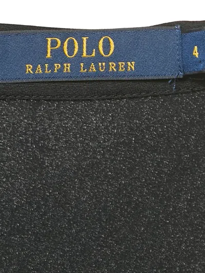 Pre-owned Polo Ralph Lauren Tie Black Mini Dress