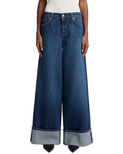 7 For All Mankind Marie Radar Wide Leg Jean In Blue